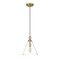 Z-Lite Harper 1 Light Pendant, Rubbed Brass & Clear 3034P11-RB - alternate 4